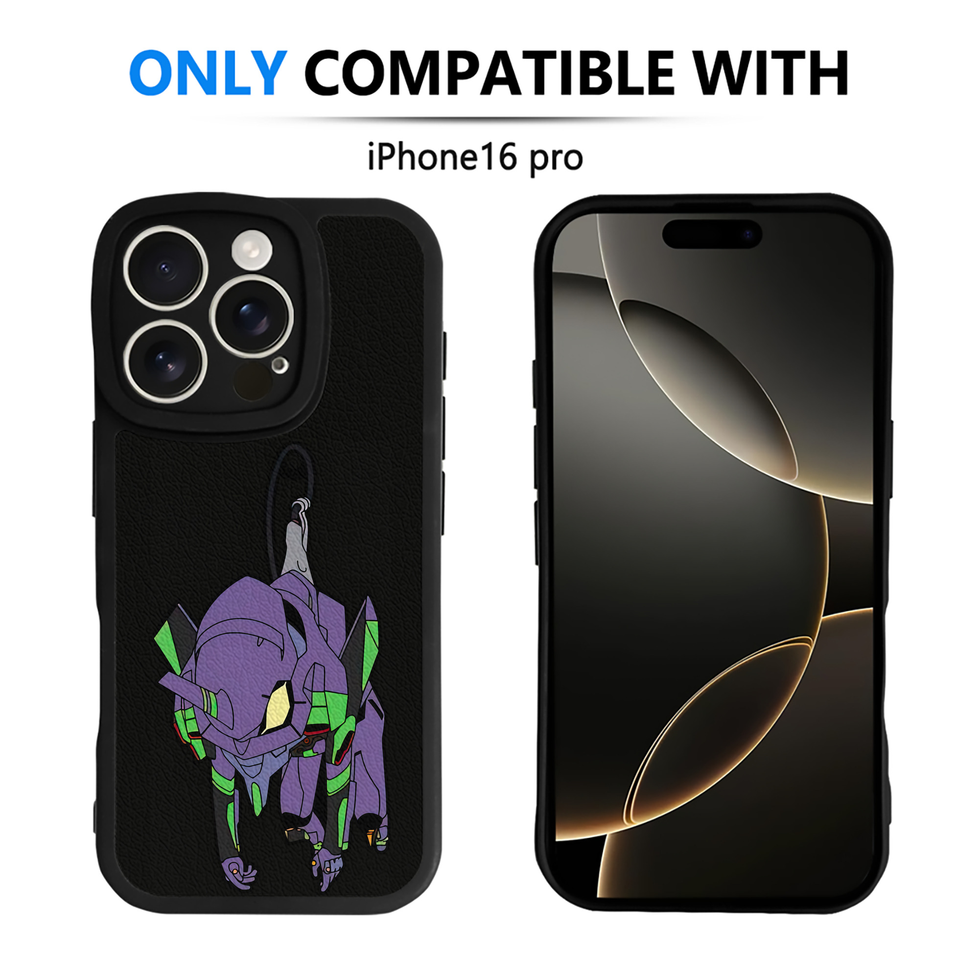 （画像用） EVA 新世紀エヴァンゲリオン 【iPhone 16シリーズ対応】シリコンスマホケース（レザー調） 材質：シリコン
